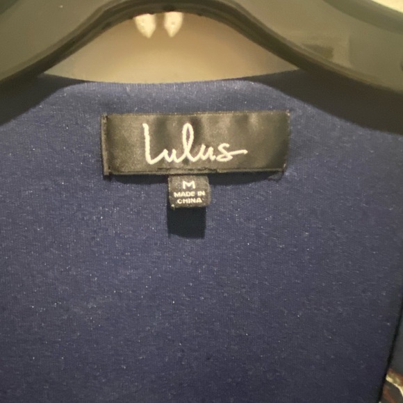 Lulus Navy Floral Romper M - Picture 3 of 3